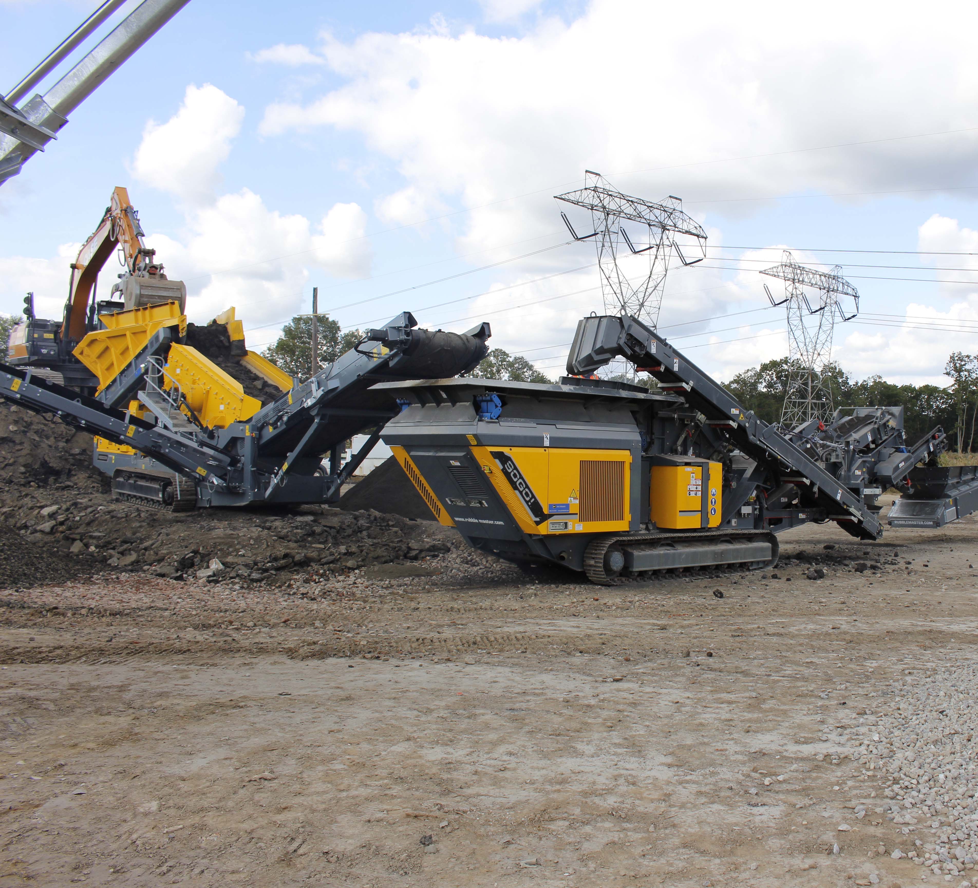 Mini excavator rental digging on the job